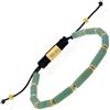 10:10 Bracciale Uomo Donna Pietre Naturali Avventurina Acciaio Inox PVD Oro, Braccialetto Taglia Regolabile, Confezione Regalo Inclusa Made In Italy