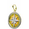 PEGASO GIOIELLI - Ciondolo da Uomo in Oro Giallo Bianco 18kt (750) Pendente Rosa dei Venti Bicolore