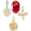 HappyStar Charm in argento Sterling 925 per braccialetti e collane Pandora europei (con distanziatori, 4,6 mm - 5 mm (hole size), in argento Sterling