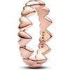 Pandora Anello da donna serie cuori oro rosa 183427C00, 54/17,2, Argento sterling, Nessuna pietra preziosa