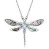 ZIPPICE Collana a libellula in argento Sterling 925, con pietra di luna, per donne, ragazze, bambini, regalo per la festa della mamma, normal, Argento sterling, Nessuna pietra preziosa