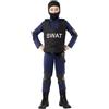 Funidelia Costume da SWAT per bambino, Tuta, gilet, gomitiere, ginocchiere, passamontagna e cintura con fondina, Guardia, Agente - Tenuta per bambini per feste e Carnevale - Taglia 10-12 anni