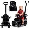 sun baby Macchinina Cavalcabile per Bambini licenza Mercedes Benz G, Macchina a spinta da 12 mesi, licenza, volante sonoro, sedile e ruote in plastica, maniglione di spinta (Nero)
