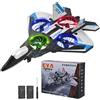 TLPEMN Getto da combattimento 4D RC con illuminazione a LED, 3 modalità di velocità, clip a 360° e rulli acrobazie, 2 batterie ricaricabili, facile da volare per bambini e principianti