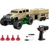 Generico Auto RC Car Crawler,con 2.4GHz Camion Giocattolo Ricaricabile | 1 64 4WD Mini Auto Derapante con Cassone Traino | per Bambini, Gare, Derapate, Scrivania, Interni, Esterni, Festa di Compleanno