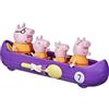 Peppa Pig Peppa's Family - Giocattolo prescolare per gite in canoa, include 4 personaggi, 1 veicolo con ruote girevoli, per bambini dai 3 anni in su, multicolore