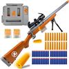 AGM MASTECH M24 Soft Bullet Toy Gun, design di espulsione di gusci vuoti, mirino migliorato, caricatore di dardi, 40 dardi di schiuma morbida, 20 gusci, 2 caricatori. (Marrone)
