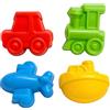 Generico Formine da Spiaggia Set 4 Pezzi Soggetto a Scelta Animali o Veicoli Giochi Estivi per Bambini Formine per Sabbia Mare Giardino e Sabbiere MADE IN ITALY