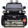 TOYSCAR Macchina Elettrica Per Bambini Jeep Wrangler Rubicon Full Optional CON TAPPETINI Auto Elettrica Per Bambini Telecomandata 2 posti Sedile In Pelle Porte Apribili Doppio Motore Elettrico 12V TOYSCAR