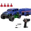 Generico Camion Crawler RC,Con, Veicolo Ricaricabile 2.4GHz - 1 64 4WD Mini Auto Derapante con Cassone Traino - per Bambini, Gare, Derapate, Scrivania, Interni, Esterni, Festa di Compleanno