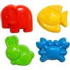 Generico Formine da Spiaggia Set 4 Pezzi Soggetto a Scelta Animali o Veicoli Giochi Estivi per Bambini Formine per Sabbia Mare Giardino e Sabbiere MADE IN ITALY