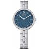 Swarovski Orologio Cosmopolitan Swiss Made, Bracciale di metallo, tono argentato, blu, acciaio inossidabile