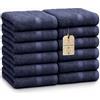 HomeBurg Luxe Set di 12 Salviette (Gant de Toilette) - 100% Cotone, Morbide & Assorbenti, Facili da Mantenere, Premium per il Viso, 30×30 cm, Blu Marina