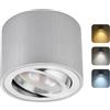 Sweet Led Faretto da incasso in alluminio spazzolato, piatto, diametro 80 x 50 mm, orientabile, rotondo, con modulo LED CCT sostituibile da 5 W, 230 V, 3000 K/4000 K/6500 K, bianco caldo, bianco