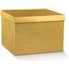 Generico Grande scatola 40x34x34 cm VARI COLORI fondo e coperchio rinforzata per bomboniere confezionare prodotti enogastronomici vari, articoli regalo, abbigliamento (Oro)