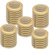 Kemcatui 32 occhielli per tende con diametro interno di 42 mm, anelli per silenziatori per tende, occhielli in tessuto (oro opaco)