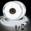 TTWAY Striscia LED COB 15M Bianca Freddo, 6000K Striscia LED Dimmerabile 24V, CRI92 +, Larghezza 8mm, con Telecomando e alimentazione, per la decorazione domestica, cucina, specchio.(2x7.5 metri)