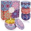 XTDMJ Candele Profumate Regali per Donne, Set di 4 Candele in Cera di Soia Naturale per Aromaterapia, Candela Profumata per Alleviare lo Stress, Rilassamento del Corpo, Natale, Compleanno, Bagno, Yoga