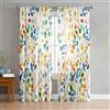 Mateju Tende per Interni Moderne 2 Pannelli, 3D Fiori Tende in Voile per Soggiorno, Trasparenti in Voile per Finestre (Albero colorato,107x213cm)