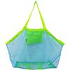 Bornfeel grande borsa da spiaggia in rete per giocattoli sabbia via borsa con cerniera per bambino piscina viaggio Sandy scarpe Wet asciugamani 45,7 x 30,5 x 45,7 cm (Blu)