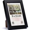 3-B - Cornice portafoto modello Mega in nero - 9 x 13 cm - con vetro acrilico