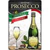 DODINO 20 x 30 cm, targa in lamiera retrò, PROSECCO, funny, vintage, accessorio decorativo per la casa, targa in metallo per tutti i proprietari di bar o pub