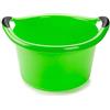 ACAN Tradineur Secchio Vasca Multiuso in Plastica Prodotto e Utensile di Pulizia Forma Rotonda con Manici Capacità 15 Litri Diametro 39,5 cm Verde
