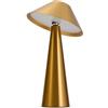 Bojim Magnetica Lampada da Tavolo Senza Fili, Lampade LED USB Ricaricabile Batteria Table Ristorante, Touch Dimmerabile Luci Garden, Testa Della Lampada Girevole Esterno, Metallo, IP54, Oro
