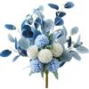 chenyu Ortensie Finte Realistiche Bianco e Blu Ortensie Finte Protezione Solare Steli di Eucalipto Finto per Fiori Artificiali Casa Feste in Giardino Matrimoni Hotel e Arredamento per Uffici