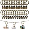 Gerhannery 30 Pezzi Anelli per Tende Metallo, Antiruggine Anelli per Tende con Ganci, Anelli Bastone Tenda Anelli Appesi, Gancio Tenda per Tende da Doccia Finestre, 32 mm Diametro Interno (Rame)