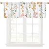 Ausing Tenda da cucina corta con stampe floreali tende di pannello per piccole finestre balcone porta tende