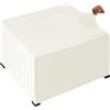 moismk Copri Pouf Elasticizzato Quadrato 90 x90 75x75, Copripoggiapiedi 50x50 100x100 Grande Lavabile e Rimovibile Cover, Morbida e Protettiva per Poggiapiedi e Sgabelli(Beige,75x75x45cm)