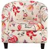 Yekuhe Copripoltrona Chesterfield 1 Posto, Elasticizzato Copripoltrona con Cuscino Separato, Fodere per Poltrona da Cocktail Universale Lavabile Rimovibile,Coperture Protettive per Poltrona Club per Tullsta