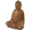 GURU SHOP Guru-Shop Buddha di Legno, Statua di Buddha, Fatto a Mano 11 cm, Dhyana Mudra - Design 2, Marrone, Buddha