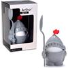 PELEG DESIGN Arthur Portauovo con Cucchiaino - Simpatico Porta Uovo a Forma di Cavaliere per Uova alla Coque, Idea Regalo Divertente e Gadget da Cucina Creativo per Bambini e Adulti