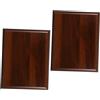 BESTOMZ 2 Pezzi Targa Premio in Legno Massello Color Caffè, Funzione da Tavolo da Muro, per Cerimonie Sportive e Esposizione Decorativa