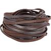 GOIEHIR Cinturino in Pelle Piatto, 10 m x 5 mm PU Cordoncino di Cuoio, Cintura Piatta, Cordoncino Piatto in Pelle per Braccialetti, Collane, Gioielli, Creazione di Cinturini per Stivali, Marrone