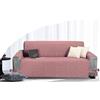 Russo Tessuti Copridivano Copri Shield Divano B&A 2 3 e 4 Posti con Laccetti Tasconi Laterali-Rosa-3 posti