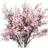 PATIKIL Fiori Artificiali, 9pcs Fiori Finti Europei Bouquet Finto Fiorito per Decorazione Casa Giardino Cucina Matrimonio Festa Rosa Chiaro