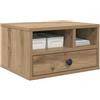 vidaXL Supporto per Stampante Rovere Artigianale 40 x 32 x 24 cm, Archiviazione per Ufficio, Supporto Rettangolare in Legno ingegnerizzato, Soluzione Moderna per Stampante, organizzatore Funzionale p