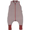 molis & co molis&co - Sacco Nanna con piedini e calzini - Sacco nanna invernale per Bambini - Sacchi Nanna 2.5 tog con piedini - 100% Cotone (Oeko-TEX 100) (Burgundy Stripes, 3 anni)