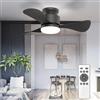 NAILAO Ventilatore da Soffitto con Luce e Telecomando, Silenzioso 71 cm Ventilatore da Soffitto a LED Piccolo con Reversibile DC Motore e Timer per Patio Camera da Letto Cameretta dei Bambini