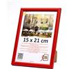 3-B cornice MAUI rossa 15x21 cm (A5) cornice in legno, cornice per foto, cornice per documenti con vetro acrilico