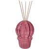 BRANDANI Cactus Diffusore di Fragranza con Bastoncini 14,5cm Vetro Viola