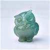 LVJMOB Statua a forma di gufo da 35 mm, in pietra di ossidiana di giada naturale, per intagliare la casa, idea regalo, avventurina verde, 1 pezzo