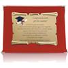 ATS Incisione Targhe & Timbri Targa Laurea con Pergamena in Cofanetto Velluto - Idea Regalo Laurea - Targa Celebrativa con Dedica - Ricordo Elegante per Laureato e Laureata (Rosso)