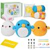 Zepiany Kit Uncinetto per Principianti, Kit Animali all'Uncinetto, Kit Uncinetto Principianti - idea regalo, Kit Uncinetto per Bambini e Adulti con Video Tutorial Passo dopo Passo