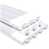 Fynokst Plafoniera LED Lineare da Soffitto 120CM, 36W 3960L Neon LED, 3000K-6500K Plafoniera Bagno, Collegabile, IP65 Reglette Garage per cantina, garage e magazzino, 10PC
