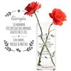 Casa Vivente Vaso da Fiori Rotondo in Vetro per la Mamma più Speciale, Incisione Personalizzata con Nomi, Accessori Decorativi Casa e Giardino, Idee Regalo Festa della Mamma
