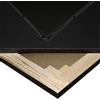 Niik Tele Tela Pittorica in Cotone Nero 80 x 80 x 1,7 cm con Chiodi Laterali nera da Dipingere per Pittori Pittura Telaio Telato disegno
